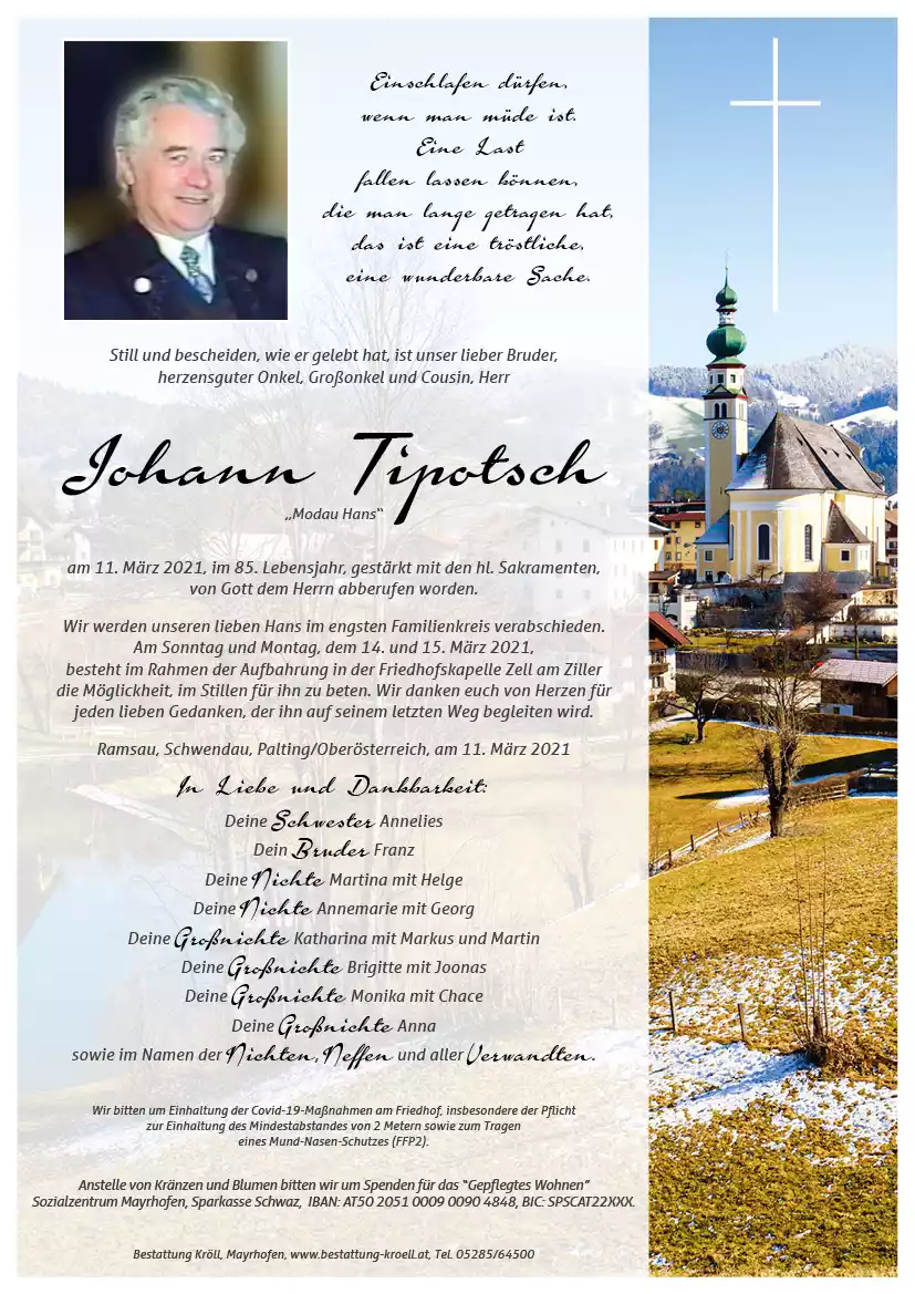 Parte von Johann Tipotsch
